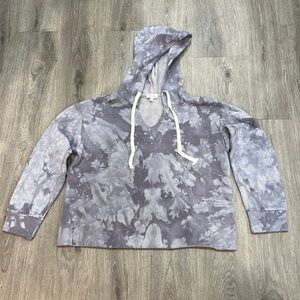 Women’s Tie Dye Cropped Hoody Pullover Lounge Size Large